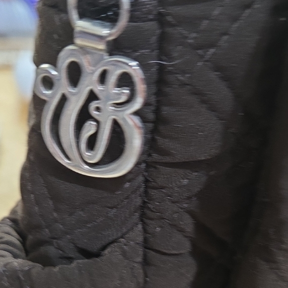 Vera Bradley Quilted Black Backpack with Front Pocket - Picture 2 of 8